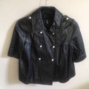 INC Leather Jacket - short sleeves